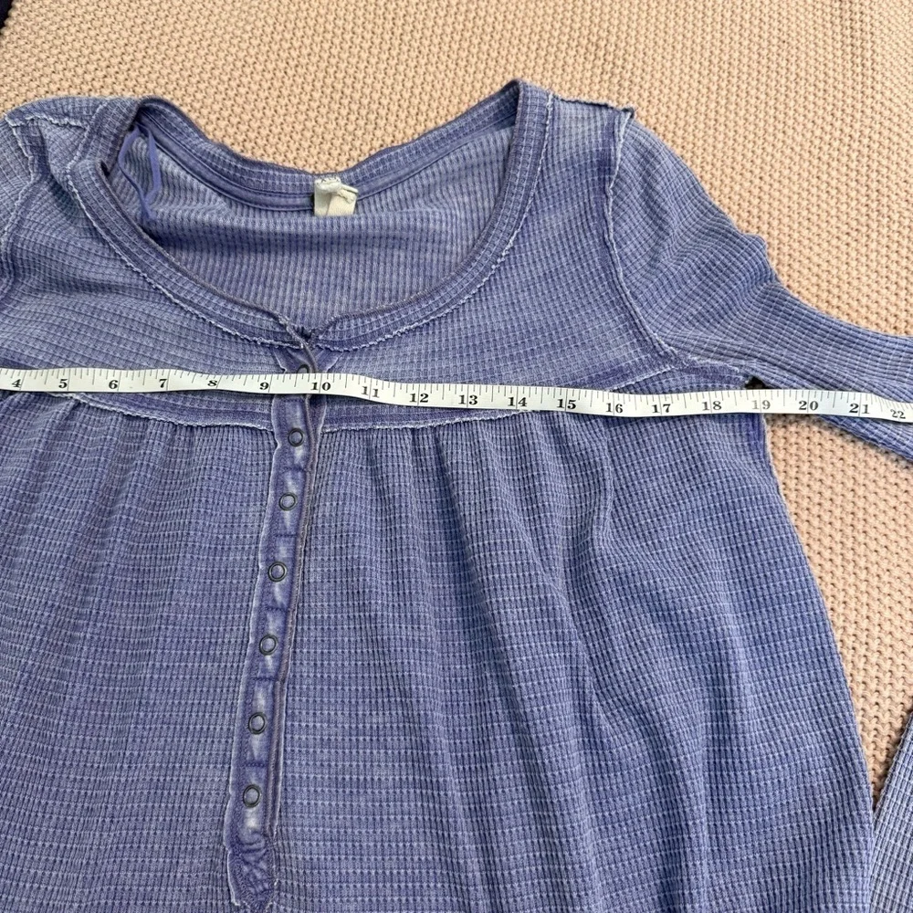 Free People Kai Henley Thermal Top in Purple XS